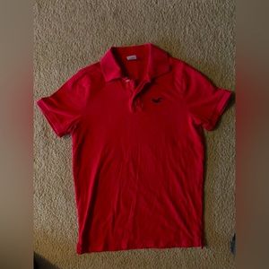 Hollister Red Women’s Polo size L Large